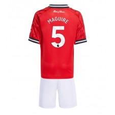 Manchester United Harry Maguire #5 Hjemmedraktsett Barn 2025-26 Kortermet (+ korte bukser)